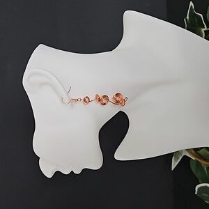 Copper Wire Spiral Earrings